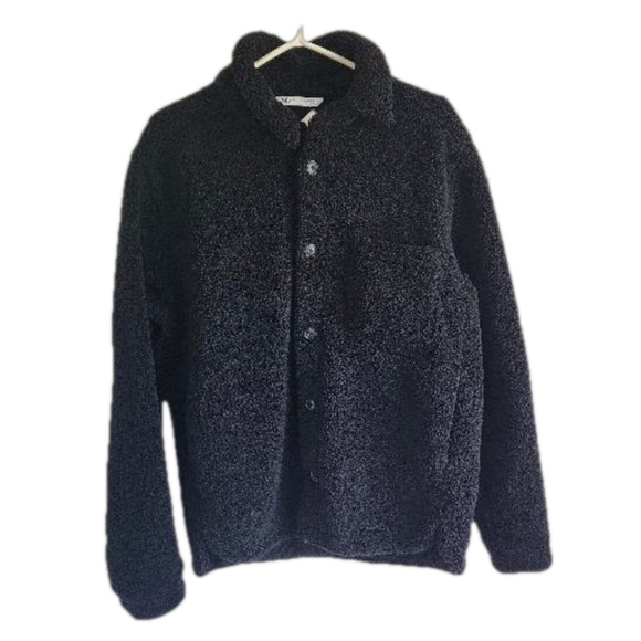Zara Jackets & Blazers - Zara Black Sherpa Shacket Ladies S-M